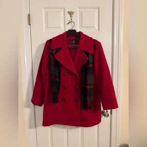 London Fog Women's Peacoat Size XL red